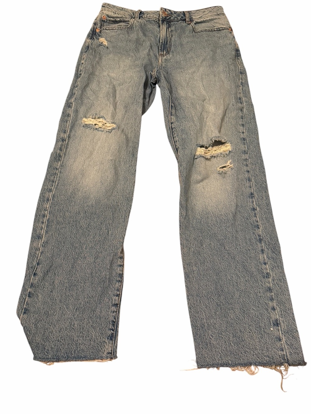 Garage Slouchy Straight Leg jeans Distressed size 27